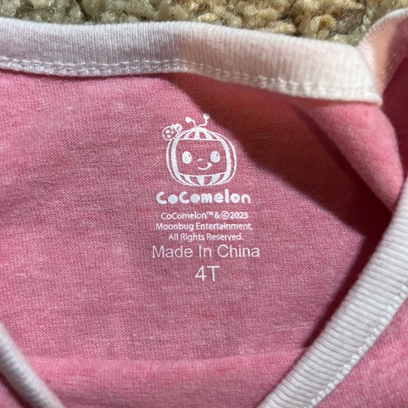 BNWOT super soft girl’s 4T Cocomelon summer dress set w/JJ & watermelon graphics - Picture 7 of 10